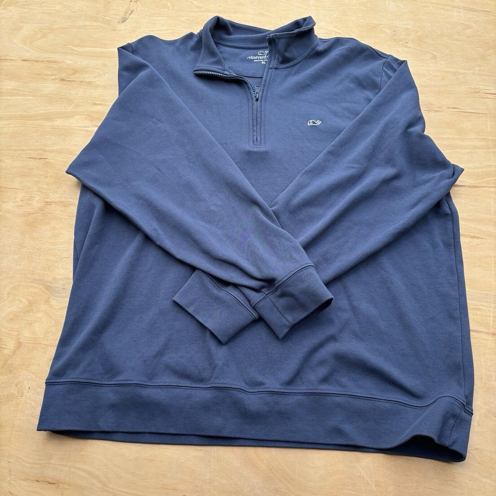 Vinyard Vines Men's XL 1/4 Zip Gray Pullover Sweater